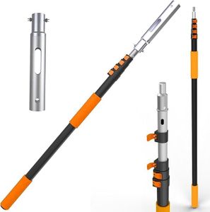SAMDABU Pool Pole - 12FT(3.66m) Telescopic Extendable Swimming Pool Pole with 4-12FT Aluminium Heavy Duty Extension Pole for Skimmer Nets, Rakes, Brushes and Vacuum Heads ﻿