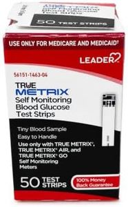 Leader True Metrix Self Monitoring Blood Glucose Test Strips, 50 Count Per Box - 4 Boxes