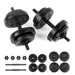 Phoenix Fitness Dumbbells Weight Set - 15kg Adjustable Dumbbell Set for Men and Women - Weights for Exercise, Muscle and Strength Training at Home & Gym - Weight: up to 15kg