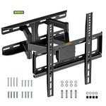 VonHaus Tilt and Swivel TV Wall Bracket for 24-65" Screens, Wall Mount w/Spirit Level, 45kg Capacity, Max VESA: 400x400mm, for Curved and Flat Screens