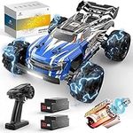 DEERC Brushless RC Truck, Max 42MPH Fast RC Car for Adults, 4X4 All Terrains Off-Road Remote Control Truck, High Speed Monster Truck, Electric Powered Vehicle Gift Toy for Kids Boy, 2 LiPo Batteries