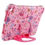 Topevoeon Princess Fire HD 8 Tablet Case for Kids Girls Light EVA Kids Friendly Fire HD8 Plus 2020 2022 12Gen Case with Handle Kickstand Kids Pro Shockproof Full Cover for Girl's Gift (GZ)