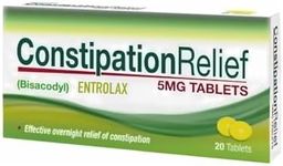 U & H Entrolax 5mg Tablets - Effective Overnight Constipation Relief - 60 Tablets (20 x 3 Pack)