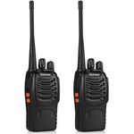 VGRASSP Smarthome Walkie Talkie Light Weight with Rechargeable Battery - 2 Way Radio Fun and Playtime Adventure for Kids and All Ages - Set of 2 - Black