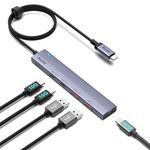 Aceele 10Gbps USB C Hub, USB-C 3.2 Splitter with 2 USB A 3.2 & 2 USB C 3.2 + Type-C Power Port, USB 3.2 Gen 2 Hub with 3.3ft Extender Cable for MacBook Pro/Air, Etc(Not Support Charging/Monitor)