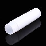 100PCS 5ml Clear White Lip Balm Container Tube,Round Plastic Lip Balm Tubes - BPA Free