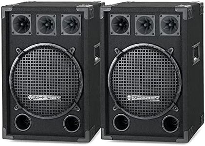 McGrey Paar DJ-1222 DJ PA Lautsprecher Box 30cm (12“) Subwoofer 1200W (Passiv, 2-Wege System, Holzgehäuse)