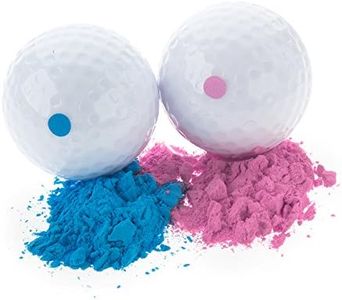 Baby Gender Reveal Exploding Golf Balls - Pink and Blue Set for Boy or Girl Sex Reveal Party (1 Pink Ball and 1 Blue Ball) Or Single Golf balls (Blue and Pink Set (2 Balls))