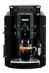 Krups Machine à café grain, 1,7 L, 2 tasses en simultané, Nettoyage automatique, Buse vapeur pour Cappuccino, Cafetière espresso, Essential noire YY8125FD