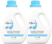 AspenClean Natural Laundry Detergent Unscented - 100% Natural, Organic, HE Liquid Laundry Detergent - Vegan, Cruelty-Free, Biodegradable - Safe for Babies, Pets & Kids - EWG Certified (2 pack)