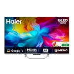 Haier 108 cm (43) S800 Series 4K Ultra HD Smart QLED Google TV 43S800QT-P (Grey)