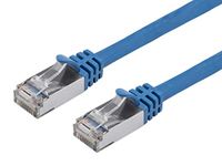 Monoprice Entegrade Cat7 Ethernet Patch Cable - Network Internet Cord - Flexboot RJ45, Stranded, 600Mhz , S/FTP, CMX, Pure Bare Copper Wire, 26AWG, 10ft, Blue