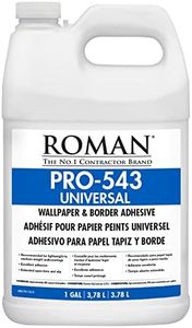 ROMAN’s PRO-543 Universal Border and Wallpaper Adhesive for Home Improvement, White, 1 Gallon (250 Sq. Ft.)