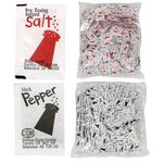 Iodized Salt and Black Pepper Sachet Portion Packets | 1000 Sachet Each.