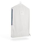 Hayden Hill Luxury Organic Cotton Garment Storage Bag - Short 40 Inch - Breathable Suit Bag For Jackets & Short Dresses - Garment Bags for Hanging Clothes - Certified Carbon Neutral