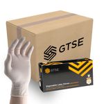 GTSE Bulk Box of 1000 Latex Gloves, Size Extra Large (XL), Lightly Powdered Disposable Gloves, White, Suitable for Medical Use, Automotive, Cleaning and Industrial