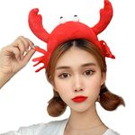 Cosplay Cute Novelty Red Crab Lobster Headband Hairband Hair Hoop Halloween Costume Party Headpiece Headwear Accessories