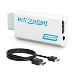 Wii to HDMI Converter, Wenter Wii to HDMI Adapter, Wii to HDMI 1080p 720p Connector Output Video & 3.5mm Audio with HDMI Cable