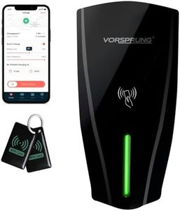 VORSPRUNG® Alpha Smart EV Charger 7kW | Type 1 & Type 2 | Untethered | Single Phase Fast Charging Wallbox | EV Home Charging Station | Adjustable Power | Smart App | PEN Protection | 3-Year Warranty