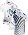 jeansian Men's 3 Packs Sport Polo T-Shirts LSL195 MixPackG XL