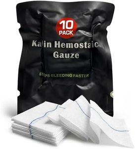 Kaolin Hemostatic Combat Gauze 3” x 12.5 Ft Flexible Z Fold Wound Packing Gauze for Stop the Bleed Trauma Kits First Aid Emergency Medical Supplies 10-Pack