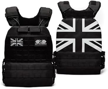 Zero.One% 10kg Weighted Vest Ultradurable And Adjustable Built For Crossfit Strength Training Calisthenics And Home Workouts Grey (Union Jack)