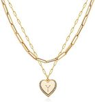 MEVECCO Gold Layered Heart Initial Necklace 18K Gold Filled Y Alphabet Heart Pendant Necklace Dainty Initia Letter Necklace for Women Minimalist Personalized Jewelry Gift for Her