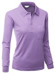 Xpril Women's Pique 180-200 TC Polo Dri Fit Collar T-Shirts - Purple -