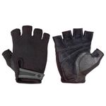 Harbinger Power Non-Wristwrap Workout Weightlifting Gloves with StretchBack Mesh and Leather Palm (Pair) Black Large Large (Fits 8 - 8.5 Inches)