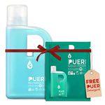 Brand Nourish Puer Plant Based Morning Bliss Fabric Conditioner (500 ml) With Free Everlasting Bloom Liquid Detergent Pouch (50 ml) | Long Lasting Fragrance & 30% Extra Softness & Plant Powered