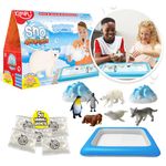 Zimpli Kids Sno Adventures Arctic Pack, 5 Use Pack, 8 x Arctic Figures, Inflatable Tray, Imaginative Sensory Playset, Children's Sensory Indoor & Outdoor Toy, Imaginary Play Gift for Boys & Girls