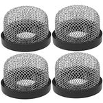 Stainless Steel Mesh Strainer ¾ Inch -14, Aerator Screen Strainer Stainless Mesh Compatible with Livewell Pump, Corrosion Resistant MA-023 Screw on Strainer Industrial Plumbing Inline Strainers (4)