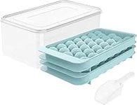 Round Ice Cube Tray with Lid - 66pc