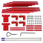 CDIYTOOL Guide Rail Joining Set, Woodworking Parallel Guide Rail System 1397mm T-Track Engraving Machine Slotting Parallel Sliding Rail Circular Saw Track Set for Electric Circular Saw