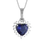 GIVA 925 Silver Heart Of The Ocean Pendant With Link Chain | Gifts for Girlfriend,Pendant to Gift Women & Girls | With Certificate of Authenticity and 925 Stamp | 6 Months Warranty*