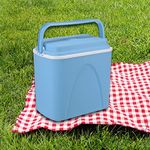 Unibos 24 litre Large Cooler Box with Carry Handle & Lid Fully Insulated Food Grade Plastic Ideal for Camping Picnics Beach Trips perfect to keep food Drinks Beers etc Cool