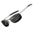 kimorn Polarized Sunglasses For Men Retor Rectangle Frame Classic Sun Glasses K0535 (Gray&Black)