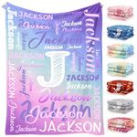 Aeekdook Custom Name Blanket for Kids Adults, Personalized Blanket with Name，Customized Baby Blanket for Girls Boys, Personalized Birthday for Women Men Mom