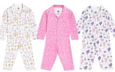 The Mom Store Baby Pajama Set 100% Cotton Nightwear Soft Comfortable Sleepwear for Newborn and for Kids for Boys and Girls Combo of 3 (4-5 Years)