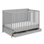 Graco Melrose 5-in-1 Convertible Crib with Drawer - Pebble Gray