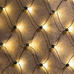 Noma 160 Warm White Multi-Function Net LED Christmas Lights, 72 Day Fit and Forget Energy Saving Battery Operated Technology, 6hrs On 18Hrs Off, 2m x 1.5m