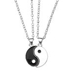 Yin Yang Best Friend Necklace for 2 Girls Boys Besties Birthday Gift for Women Friendship Bff Long Distance Gifts for Boyfriend Girlfriend Matching Necklaces for Couples Anniversary Christmas Gifts