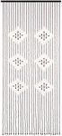 Navaris Beaded Curtain for Doorways - Boho Curtains for The Home - Patterned Beads for Doorways - Bamboo Beaded Curtain - 200 x 90cm / 90 x 35.4 inches