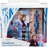 Disney Frozen 2 Secret Diary For Girls Anna and Elsa, Secret Lockable Journal Diary With Keys Includes Frozen Stickers Pen Stamper, Small Journal Notebook Stationery Set, Disney Surprise for Girls