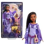 Mattel Disney Wish Asha of Rosas Adventure Pack,Fashion Doll, Poseable Doll with Long Hair, Movable Toy Animal and Doll Accessories, Toys for Ages 3 and Up,Playset, Accessories may vary, HPX25