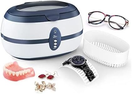 Uten Ultrasonic Cleaner 600ml Ultra Sonic Jewellery Cleaner with Cleaning Dentures Jewelry Glasses Watch Metal Coins Dentures