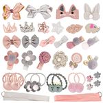 36 Pcs Children's Hair Clips, Hair Ties for Baby, Girls Hair Accessories Set, Hair Barrettes Head Ornaments Set