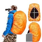 Joy Walker Backpack Rain Cover Waterproof Breathable Suitable for (15-30L, 30-40L, 40-55L, 55-70L, 70-90L) Backpack Hiking /Camping /Traveling (orange, Middle (for 30-40L backpack))