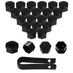 moinkerin 20 Pieces Wheel Nut Caps Wheel Nut Covers 17mm Bolt Cover Car Wheel Caps for Cars- Not Suitable for Q7(17mm) (Black, 17mm)