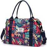 Weekender Bags for Women, AROME Large Travel Duffel Bag Waterproof Overnight Weekend Carry on Shoulder Bag Sports Gym Tote Bag with Wet Pocket Luggage Sleeve & Flight Approved